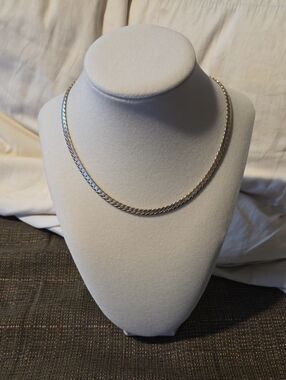 Lucky Brand Silver-Tone Herringbone Necklace